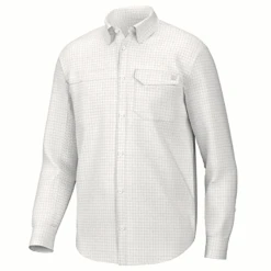 Huk Tide Point Break Long-Sleeve Minicheck Shirt - Men's