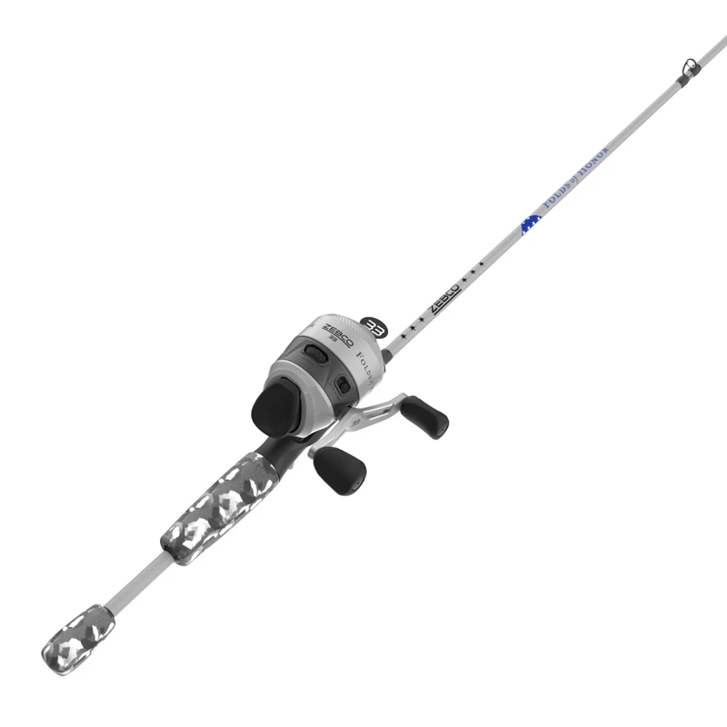 Zebco Folds Of Honor Spincast Fishing Rod And Reel Combo 3 Zebco Folds Of Honor Spincast Fishing Rod And Reel Combo